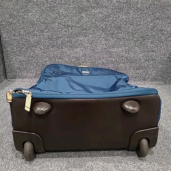 Tumi Rolling Duffel Bag Blue 21" Travel Luggage Suitcase Carry On Nylon‎ Wheels - Picture 10 of 16
